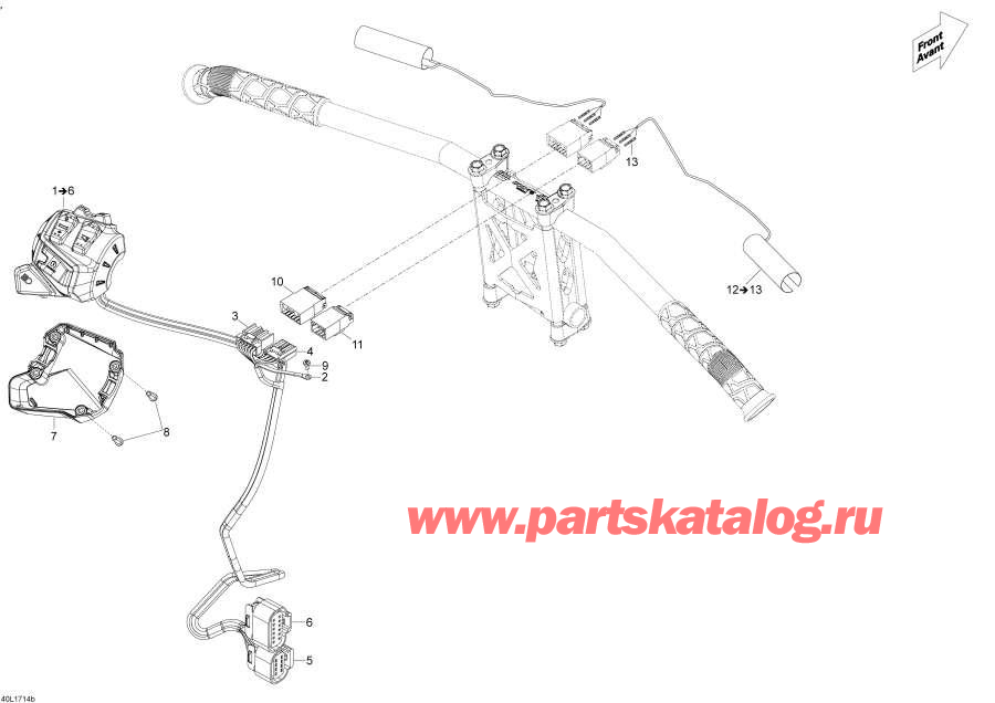Схема узла 10- Рулевая Система Wiкольцо Жгут Проводов 600 Ace 2018 (10- Steering Wiring Harness 600 Ace 2018)
