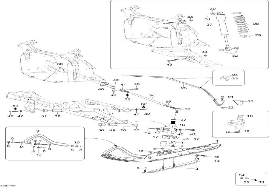 Схема узла 07- Передняя Подвеска И Лыжи (07- Front Suspension And Ski)