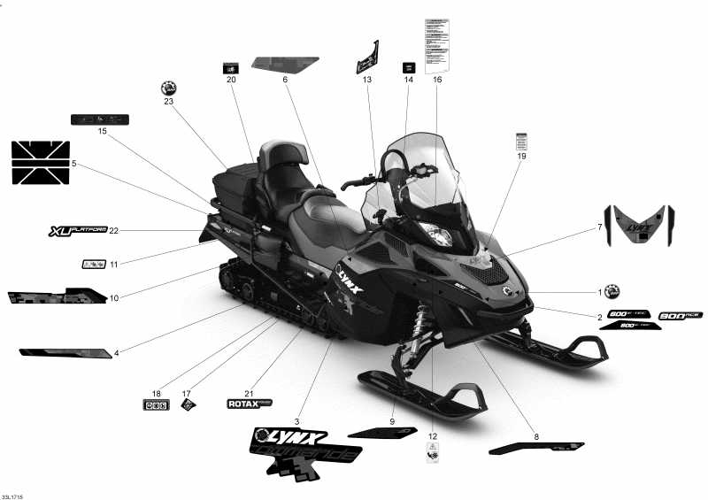 Схема узла 09- Наклейки 600 Etec & 900 Ace (09- Decals 600 Etec & 900 Ace)