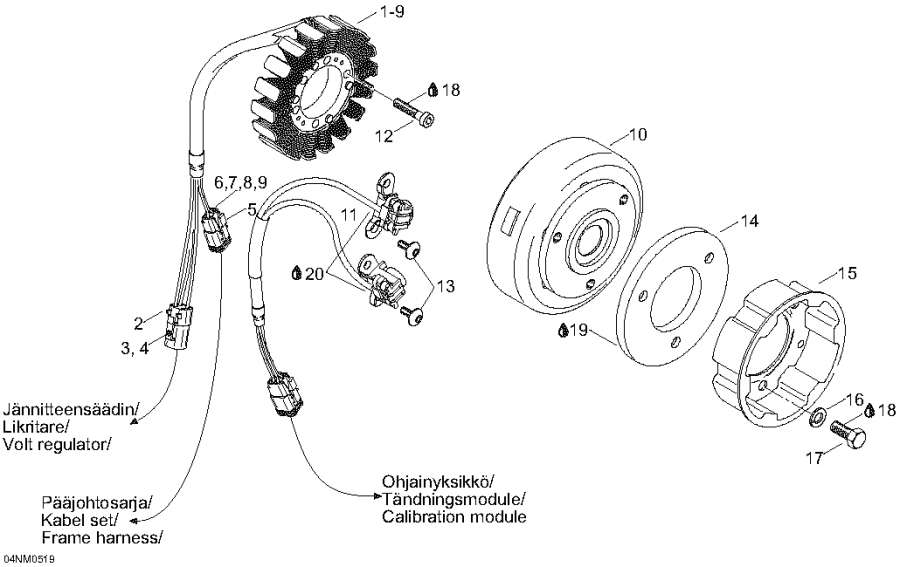 Схема узла 03- Магнето (03- Magneto)