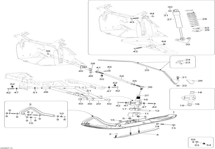 Схема узла 07- Передняя Подвеска И Лыжи (07- Front Suspension And Ski)