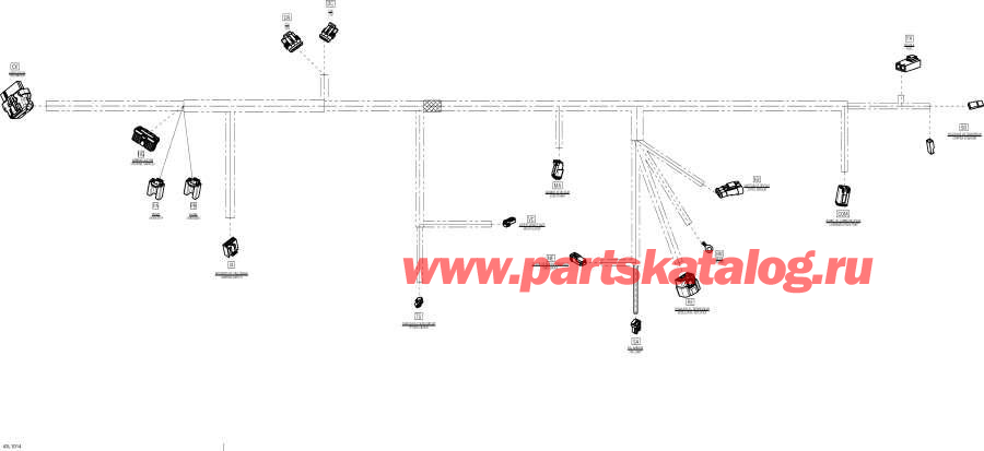 Схема узла 10- Электрика - Жгут Проводов 1 (10- Electrical Harness 1)
