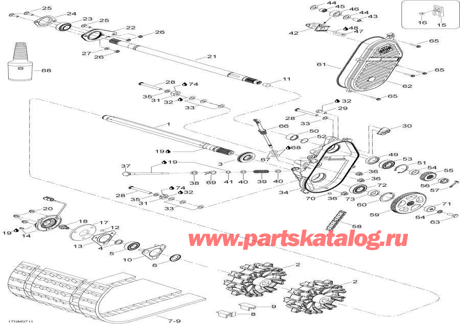 Схема узла 05- Drive Axle И Track (05- Drive Axle And Track)
