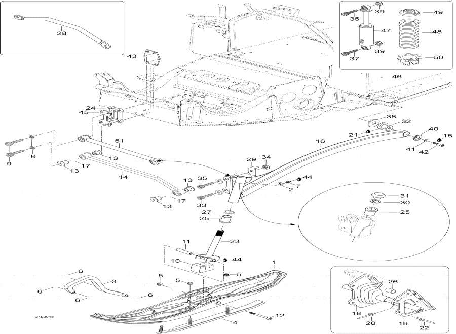 Схема узла 07- Передняя Подвеска И Лыжи (07- Front Suspension And Ski)