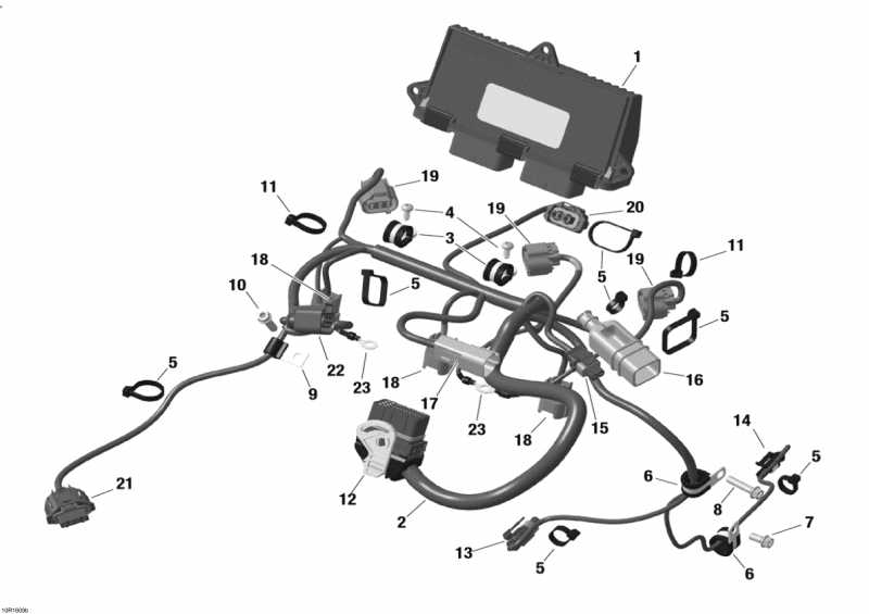 Схема узла 10- Двигатель Жгут Проводов И Electronic Module - 1200 4-Tec (10- Engine Harness And Electronic Module - 1200 4-Tec)