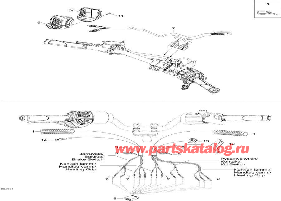 Схема узла 10- Рулевая Система Жгут Проводов (10- Steering Harness)