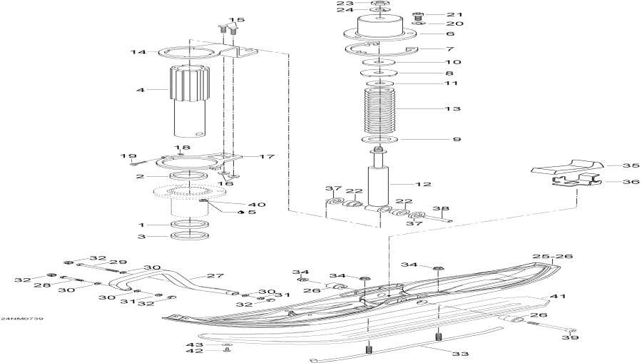 Схема узла 07- Передняя Подвеска И Лыжи (07- Front Suspension And Ski)