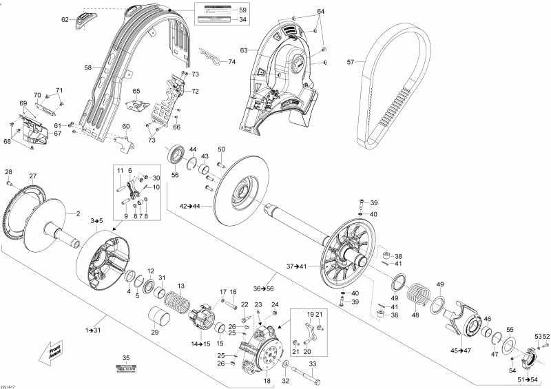 Схема узла 05- Шкив System (05- Pulley System)