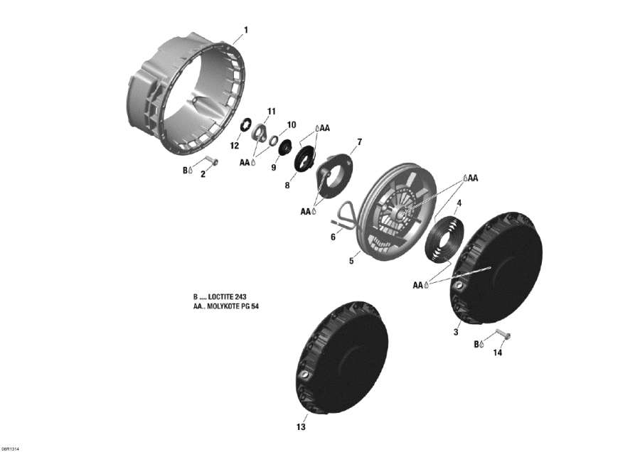 Схема узла 04- Rewind Стартер (04- Rewind Starter)
