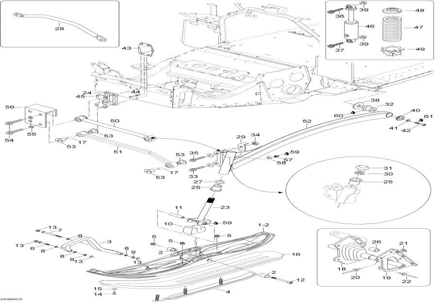 Схема узла 07- Передняя Подвеска И Лыжи (07- Front Suspension And Ski)