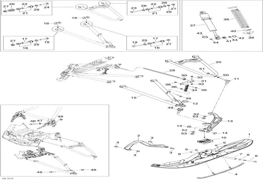 Схема узла 07- Передняя Подвеска И Лыжи (07- Front Suspension And Ski)