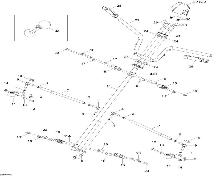Схема узла 07- Рулевая Система System 300F (07- Steering System 300F)