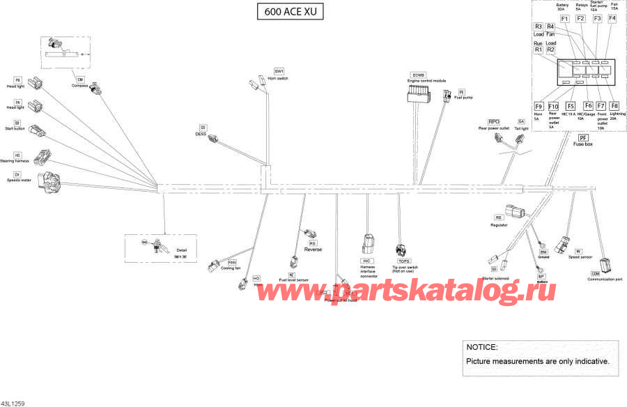 Схема узла 10- Электрика - Жгут Проводов (10- Electrical Harness)