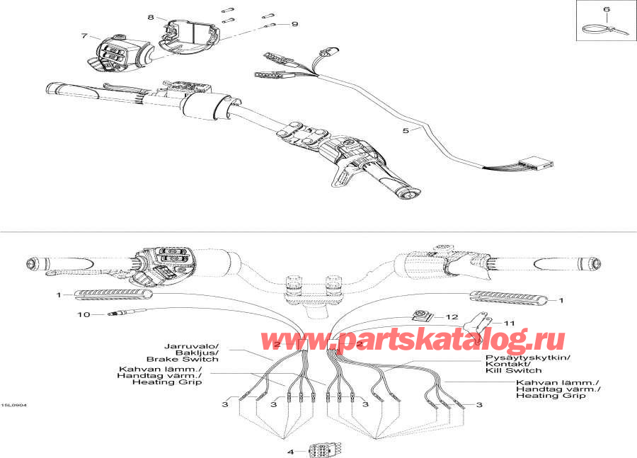 Схема узла 10- Рулевая Система Жгут Проводов (10- Steering Harness)