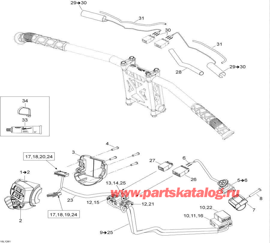 Схема узла 10- Рулевая Система Wiкольцо Жгут Проводов (10- Steering Wiring Harness)