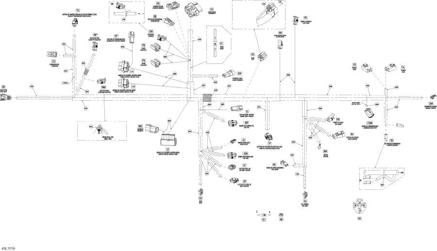 Схема узла 10- Электрика - Жгут Проводов 600Hoetec (10- Electrical Harness 600Hoetec)