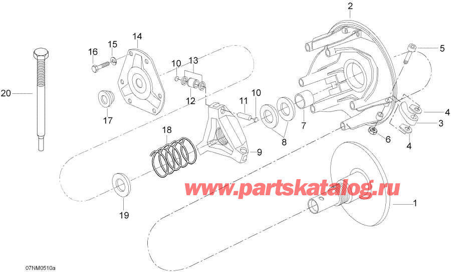 Схема узла 05- Шкив Привода 377 (05- Drive Pulley 377)