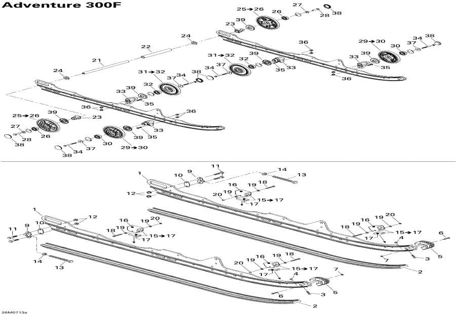 Схема узла 08- Задняя Подвеска 300F (08- Rear Suspension 300F)