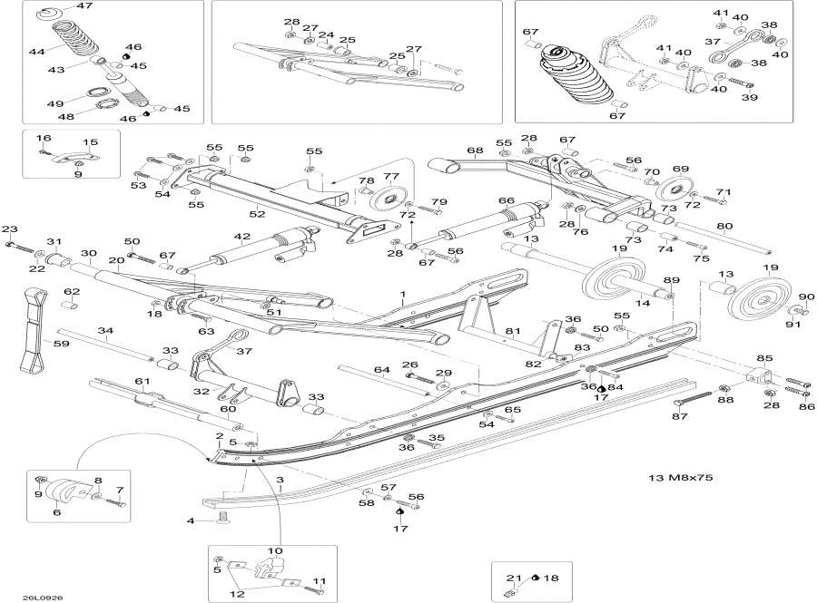 Схема узла 08- Задняя Подвеска (08- Rear Suspension)