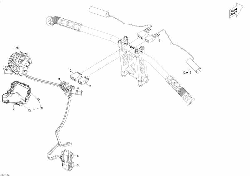 Схема узла 10- Рулевая Система Wiкольцо Жгут Проводов 900 Ace (10- Steering Wiring Harness 900 Ace)