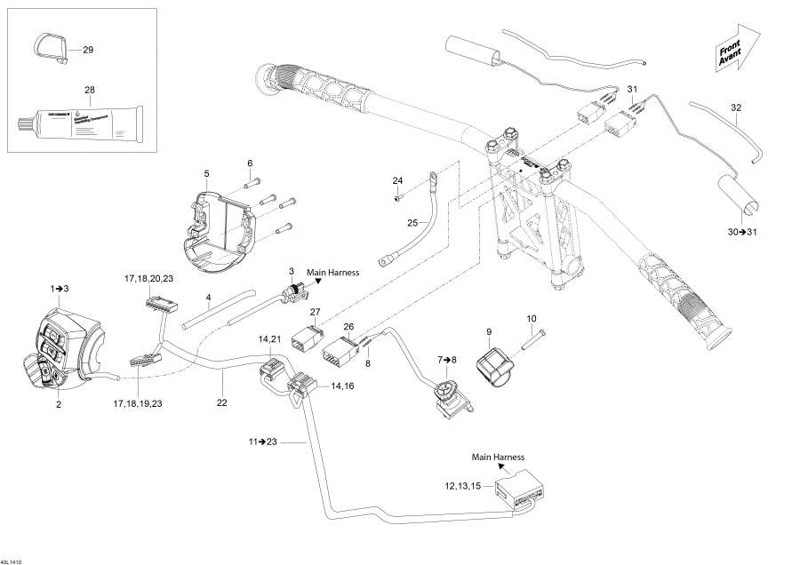 Схема узла 10- Рулевая Система Wiкольцо Жгут Проводов (10- Steering Wiring Harness)