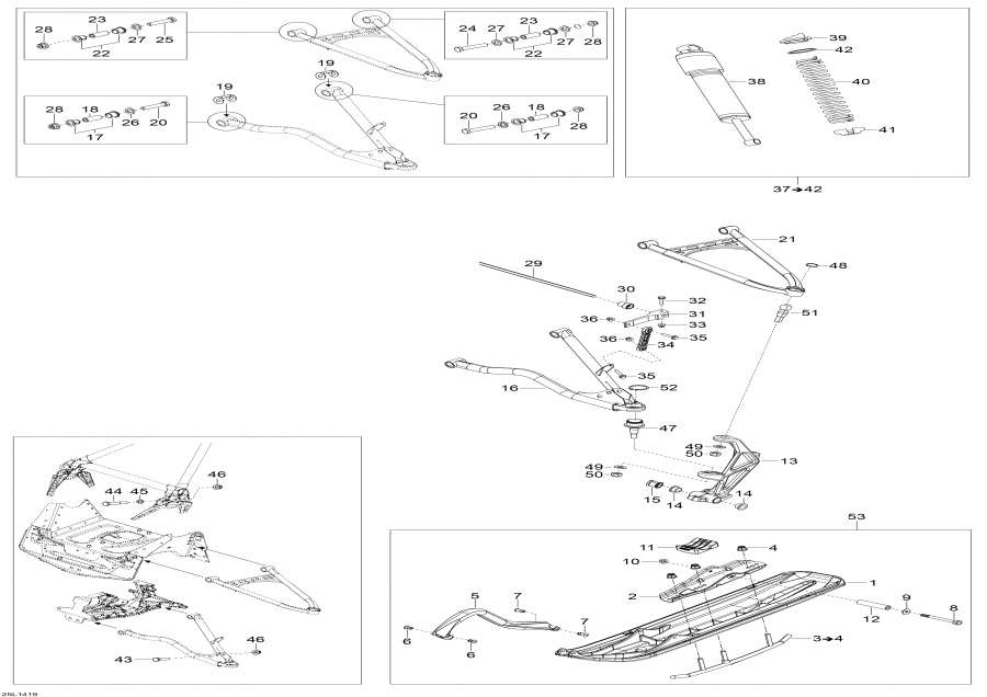Схема узла 07- Передняя Подвеска И Лыжи (07- Front Suspension And Ski)