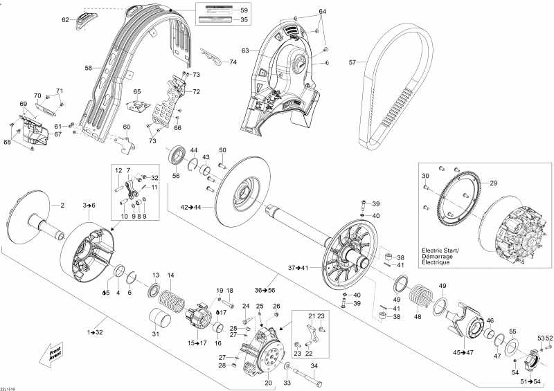 Схема узла 05- Шкив System (05- Pulley System)