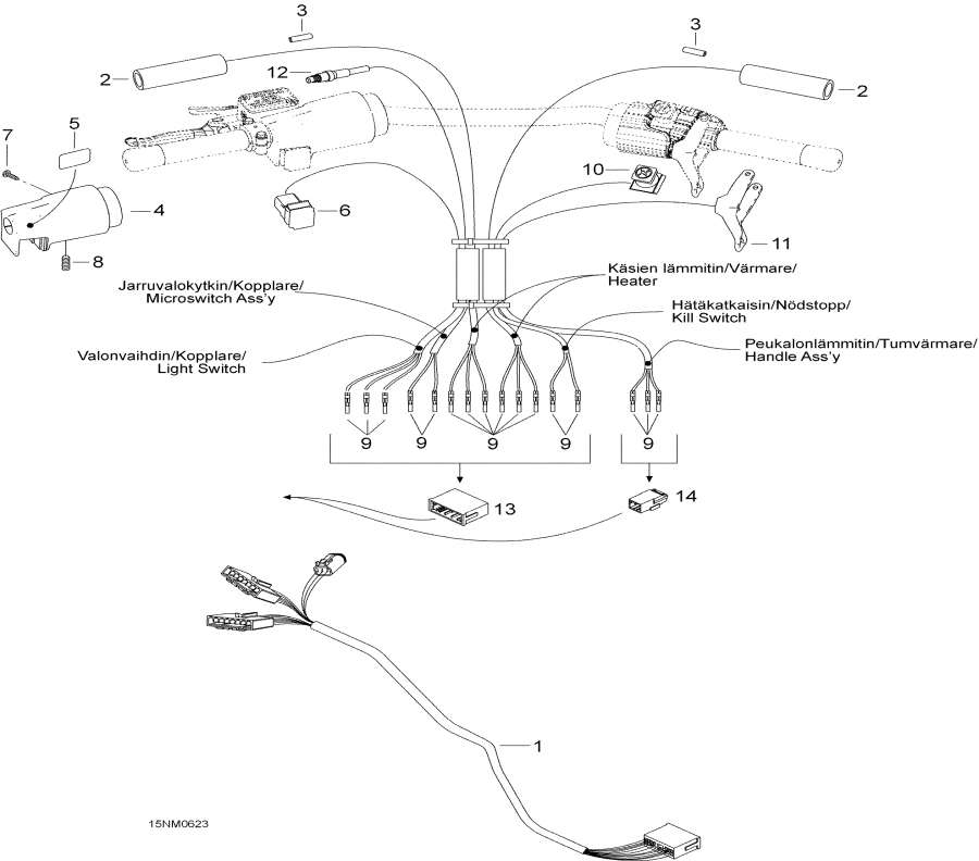 Схема узла 10- Рулевая Система Жгут Проводов (10- Steering Harness)