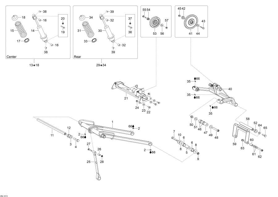 Схема узла 08- Задняя Подвеска (08- Rear Suspension)