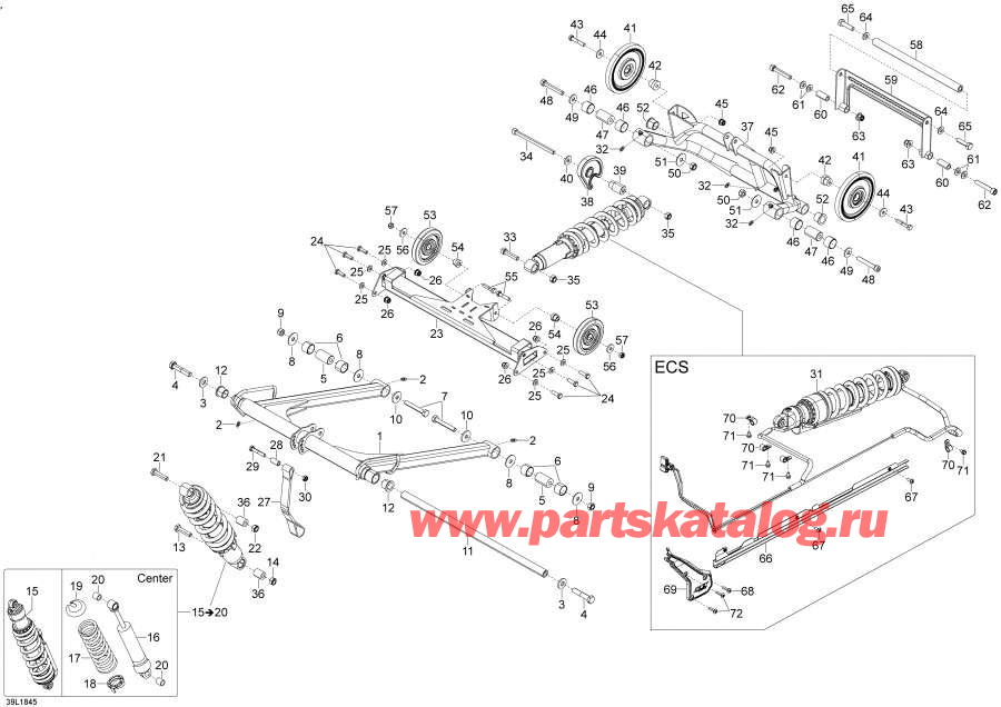 Схема узла 08- Задняя Подвеска Ecs Commander Ltd (08- Rear Suspension Ecs Commander Ltd)