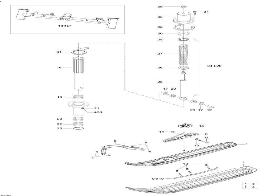 Схема узла 07- Передняя Подвеска И Лыжи (07- Front Suspension And Ski)
