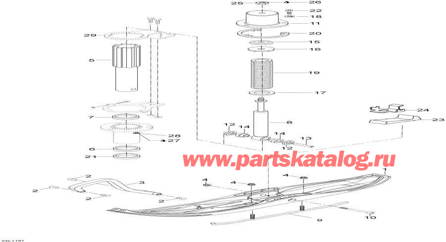 Схема узла 07- Передняя Подвеска И Лыжи (07- Front Suspension And Ski)