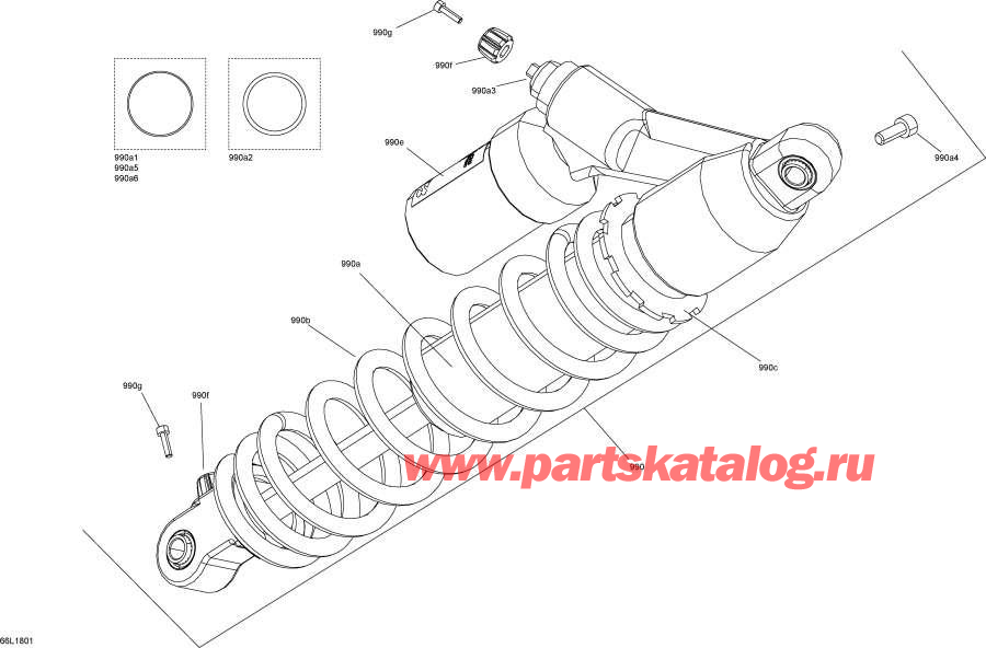 Схема узла 07- Shock Front Rave Двигатель 850 E-Tec (07- Shock Front Rave Engine 850 E-Tec)