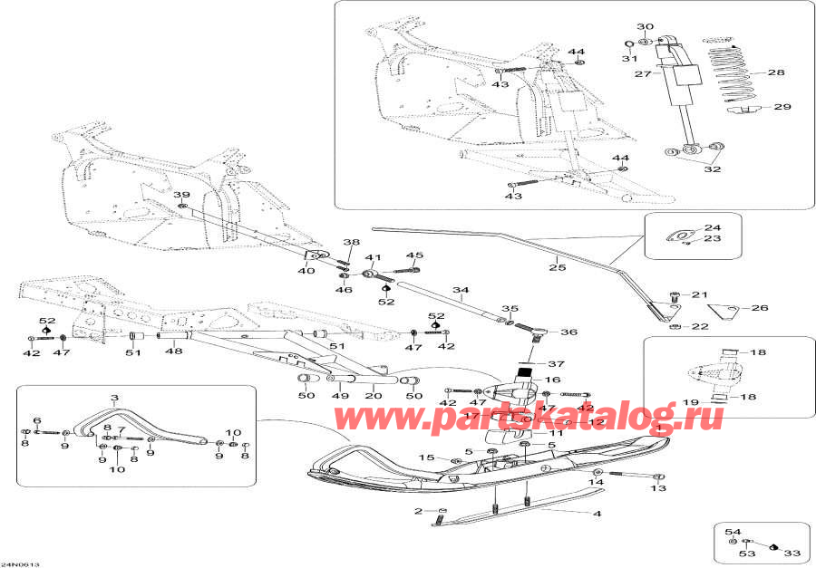 Схема узла 07- Передняя Подвеска И Лыжи (07- Front Suspension And Ski)