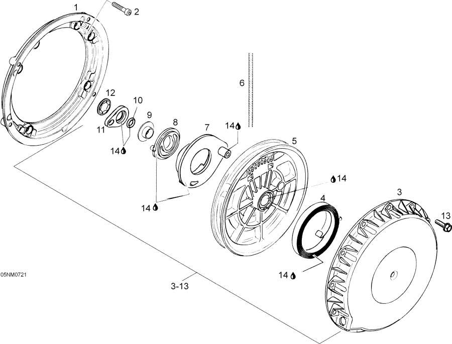 Схема узла 04- Rewind Стартер (04- Rewind Starter)