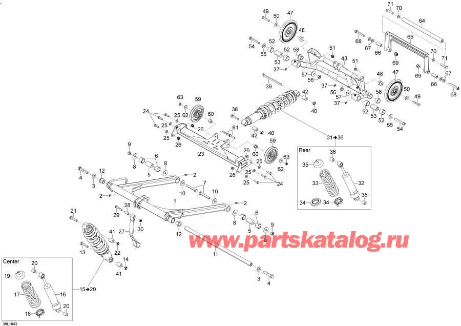 Схема узла 08- Задняя Подвеска Commander - Std (08- Rear Suspension Commander - Std)
