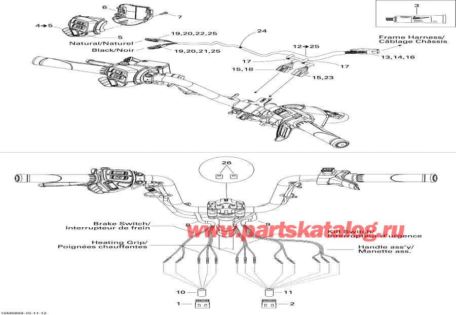 Схема узла 10- Рулевая Система Wiкольцо Жгут Проводов Ranger (10- Steering Wiring Harness Ranger)