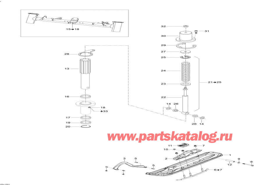 Схема узла 07- Передняя Подвеска И Лыжи (07- Front Suspension And Ski)