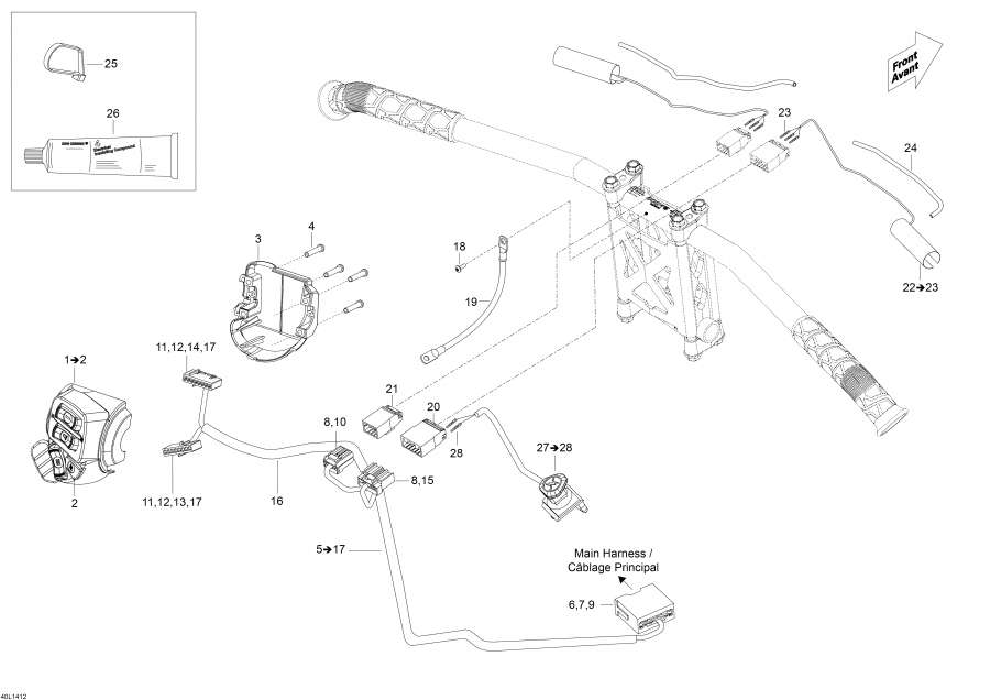 Схема узла 10- Рулевая Система Wiкольцо Жгут Проводов (10- Steering Wiring Harness)