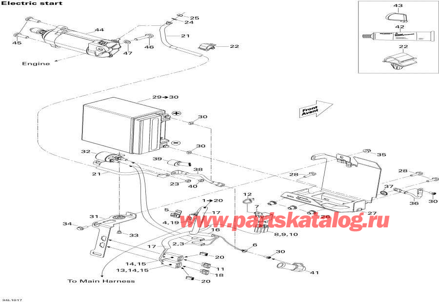 Схема узла 10- Battery И Стартер (10- Battery And Starter)