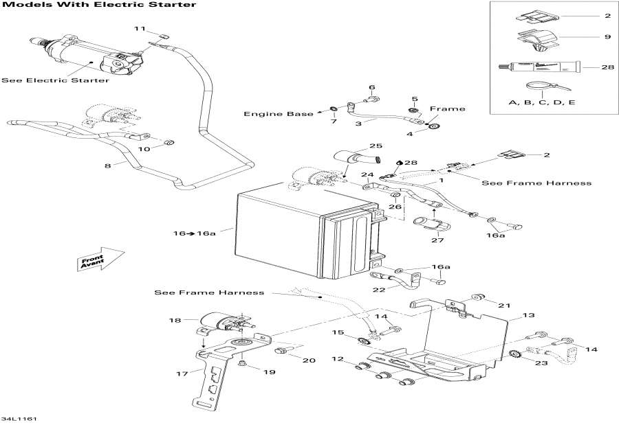 Схема узла 10- Battery И Стартер (10- Battery And Starter)