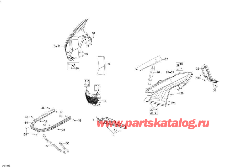 Схема узла 09- Нижний Поддон 69Ranger - Std (09- Bottom Pan 69Ranger - Std)