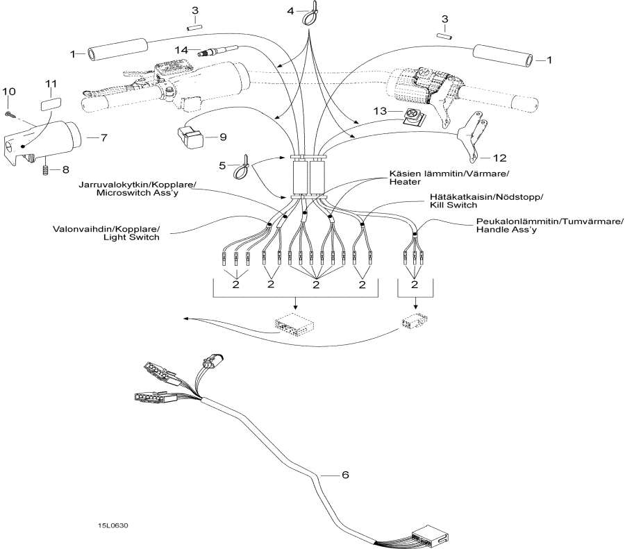 Схема узла 10- Рулевая Система Жгут Проводов (10- Steering Harness)