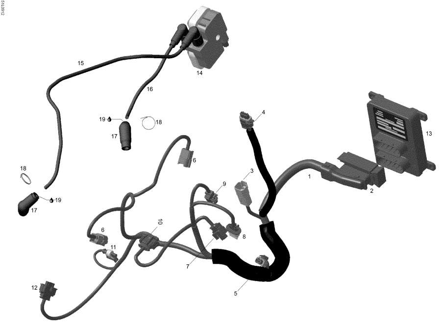 Схема узла 10- Двигатель Жгут Проводов И Electronic Module (10- Engine Harness And Electronic Module)