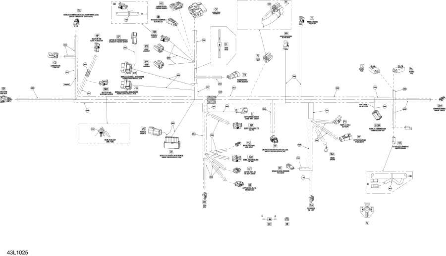 Схема узла 10- Электрика - Жгут Проводов 600Hoetec (10- Electrical Harness 600Hoetec)