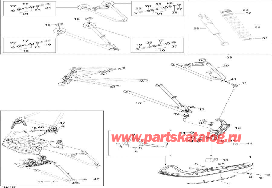 Схема узла 07- Передняя Подвеска И Лыжи (07- Front Suspension And Ski)