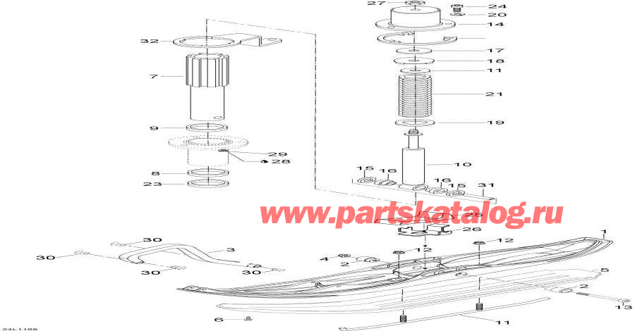 Схема узла 07- Передняя Подвеска И Лыжи (07- Front Suspension And Ski)