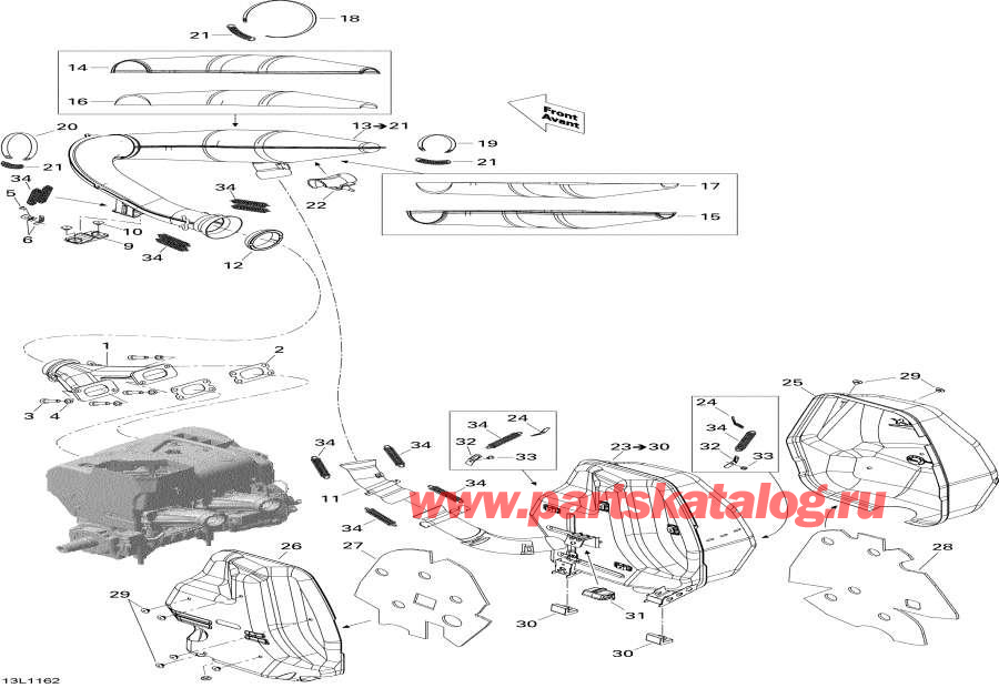 Схема узла 01- Выхлопная Система (01- Exhaust System)
