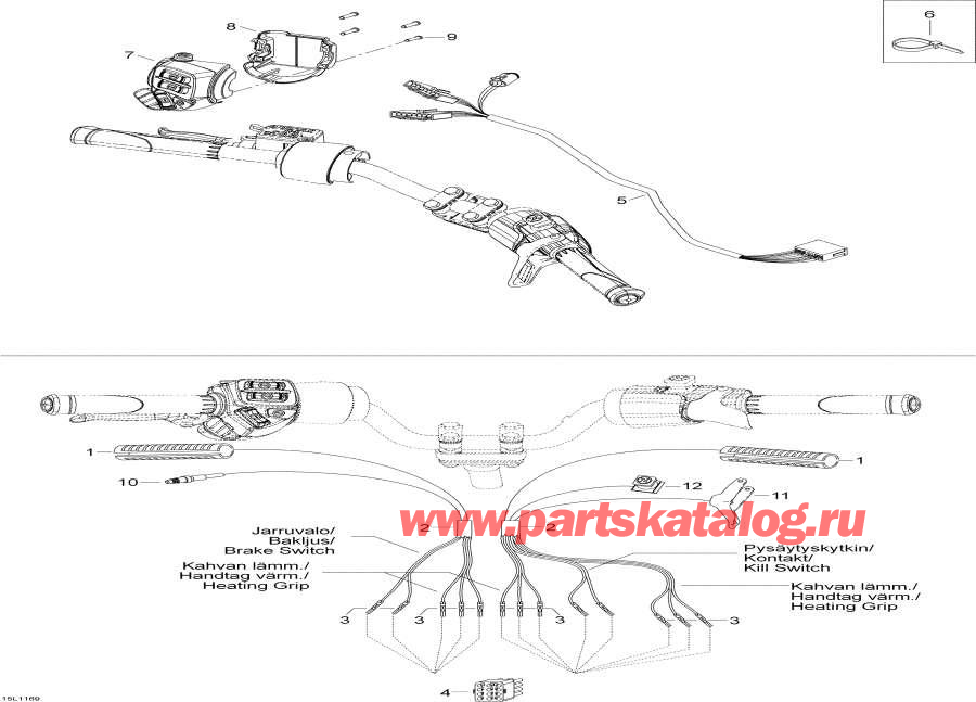 Схема узла 10- Рулевая Система Жгут Проводов (10- Steering Harness)