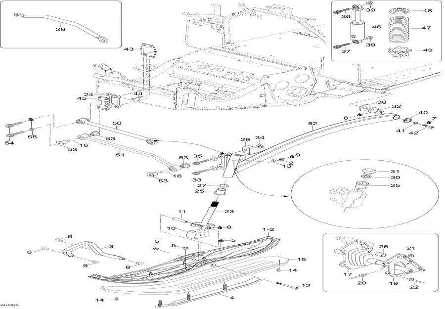 Схема узла 07- Передняя Подвеска И Лыжи (07- Front Suspension And Ski)